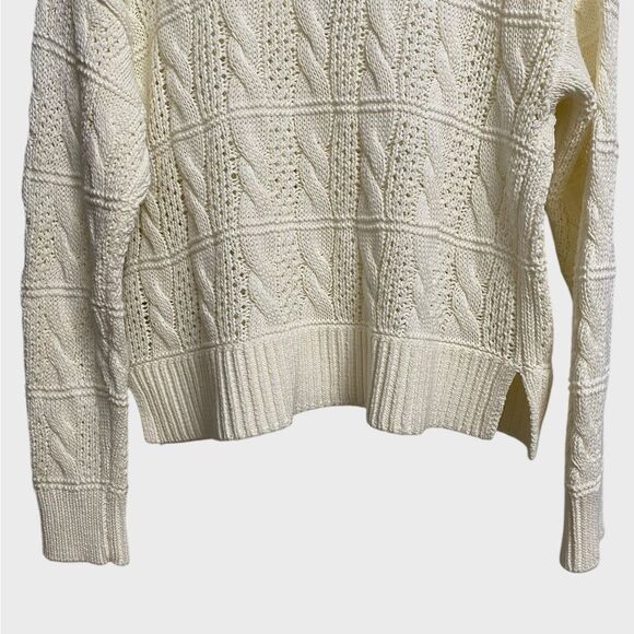 NWT Madewell Open Cable-Stitch Cardigan Sweater Women's Size M Bright Ivory - Picture 10 of 16